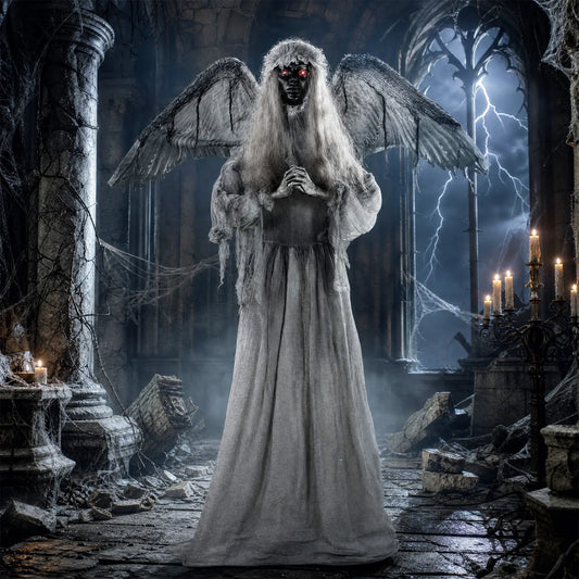 Animated Crying Angel Halloween Decoration, Sound & Touch Halloween Decorations Dark Grey at Gallery Canada