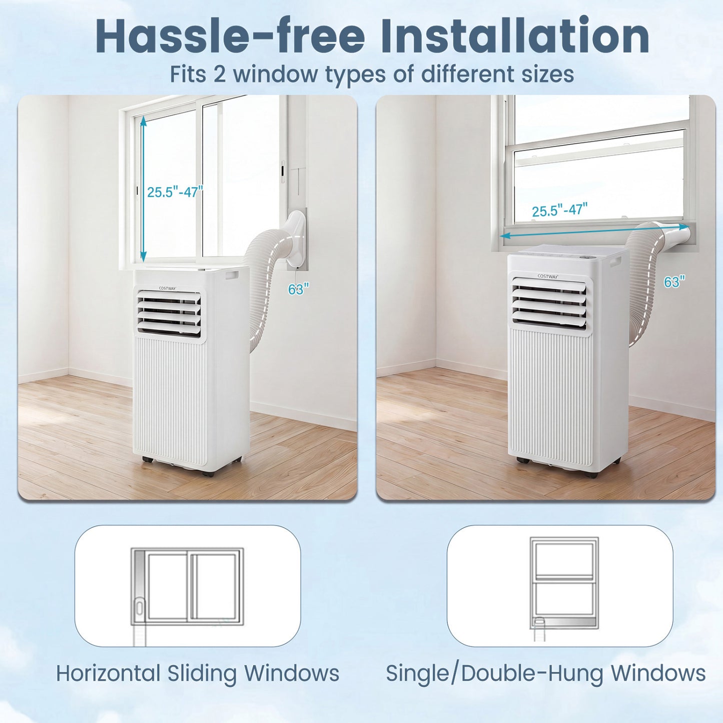 10000 BTU Portable AC, Cools 450 Sq Ft, White Air Coolers at Gallery Canada