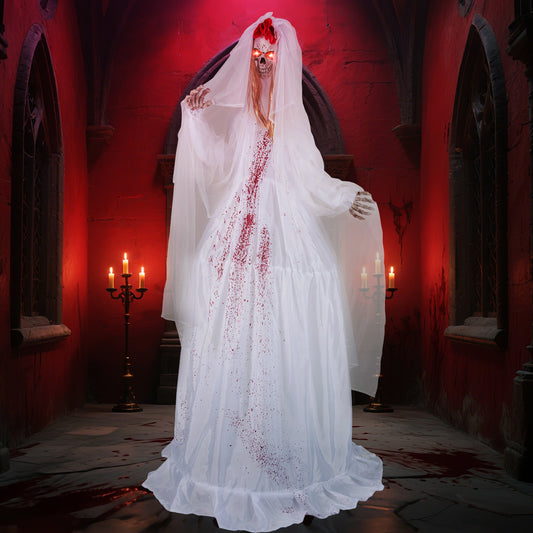 7.2 FT Animatronic Standing Bride, Haunted House Decoration Halloween Options at Gallery Canada