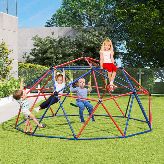 10 Feet Dome Climber, Swing, 800 Lbs Capacity, Red Climbers & Slides Red at Gallery Canada