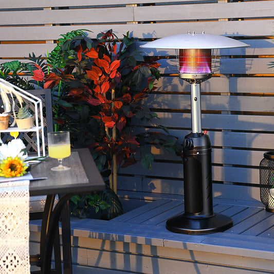 11,000 BTU Portable Tabletop Propane Patio Heater, Black Patio Heaters Black at Gallery Canada