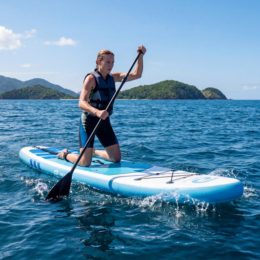 11' Wide Inflatable Stand Up Paddle Board, Dark Blue Surfing Dark Blue at Gallery Canada