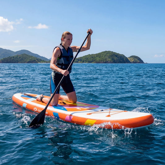 11' Inflatable Stand Up Paddle Board, With Backpack, Orange Surfing Orange at Gallery Canada