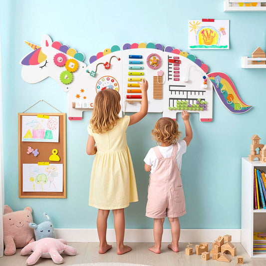 Dinosaur Activity Wall Busy Board, 11-in-1, White Learning Toys White at Gallery Canada