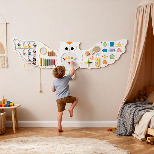11-in-1 Toddler Learning Activity Center Owl Activity Wall Busy Board Panels for 3+ Years Old Learning Toys Options at Gallery Canada