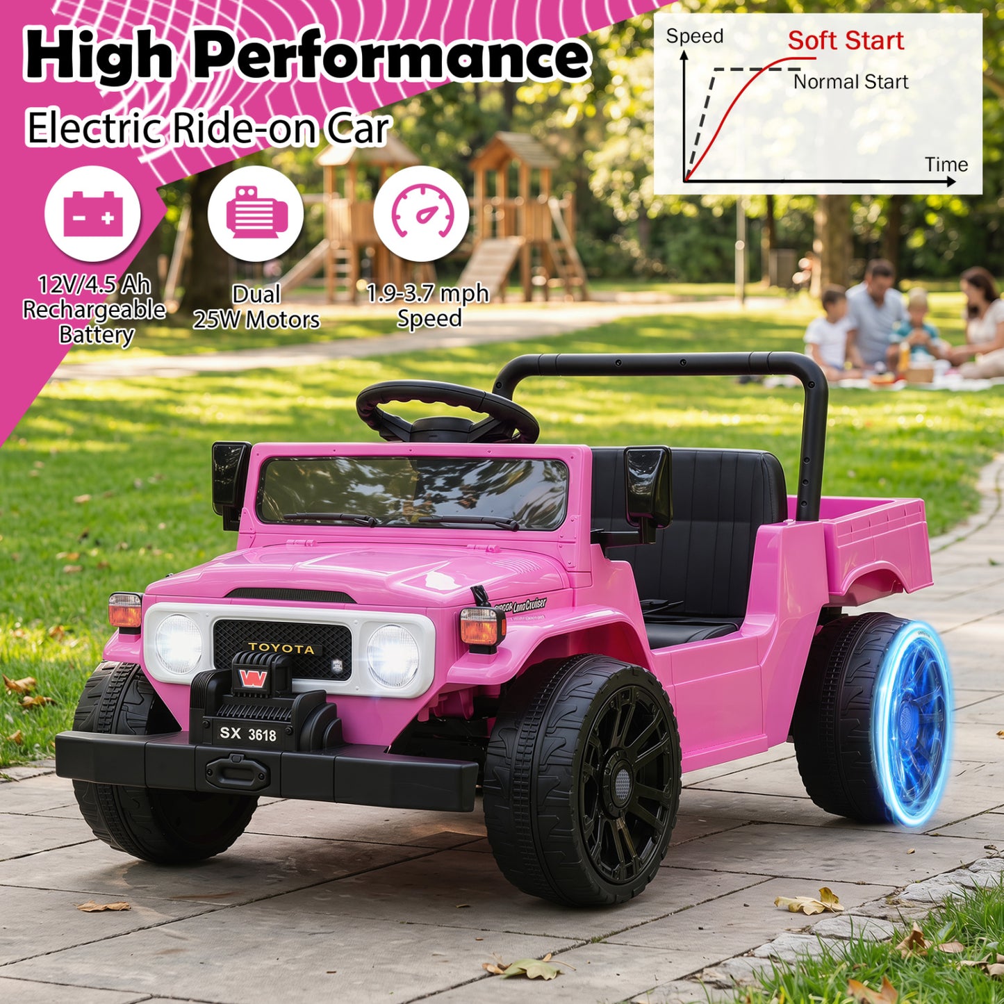 12V Electric Ride On Truck with Dump Bed, Pink Powered Ride On Toys at Gallery Canada
