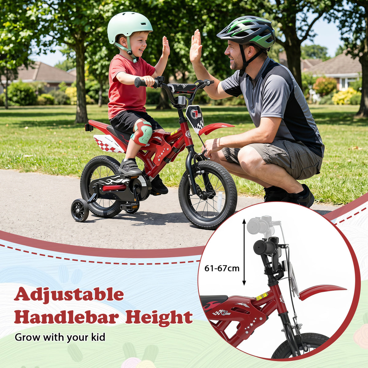 12 Inch Kids Bike Motorcycle-Inspired for Boy Girl Ages 3-4 Years, Red Kids Bike at Gallery Canada