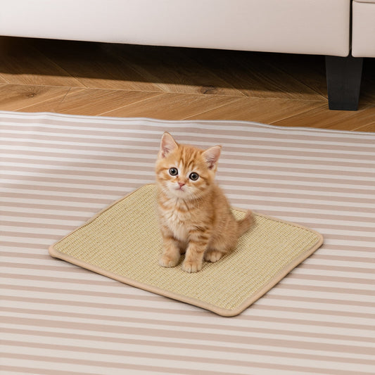 Cat Scratcher Mat Set, 12 Pieces 16 x 12 Inch, Natural Sisal Pads Cat Trees Condos & Scratchers Natural at Gallery Canada