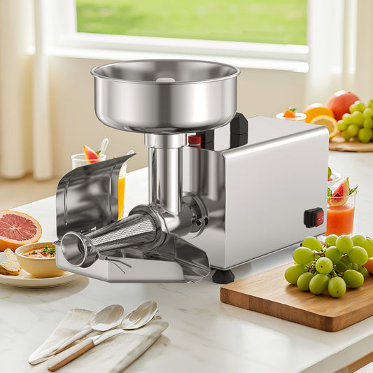 450W Electric Tomato Strainer, Stainless Steel Sauce Maker, Silver Food Grinders & Mills Silver at Gallery Canada