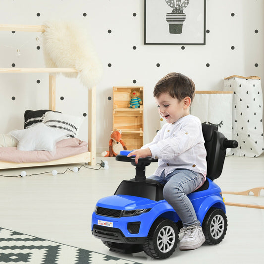 3 In 1 Ride On Push Car, Toddler Stroller, Blue Push & Pedal Ride On Toys Blue at Gallery Canada