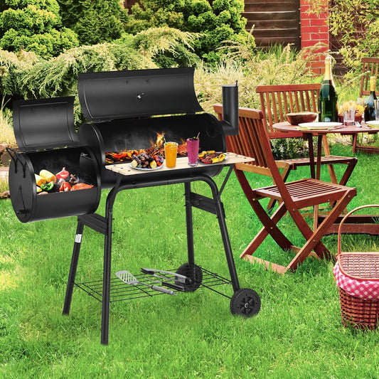Outdoor BBQ Grill Barbecue Pit, Black Outdoor Grills Black at Gallery Canada