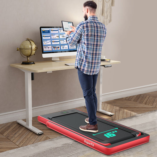 2.25HP 2 In 1 Folding Treadmill, Red Treadmills Red at Gallery Canada