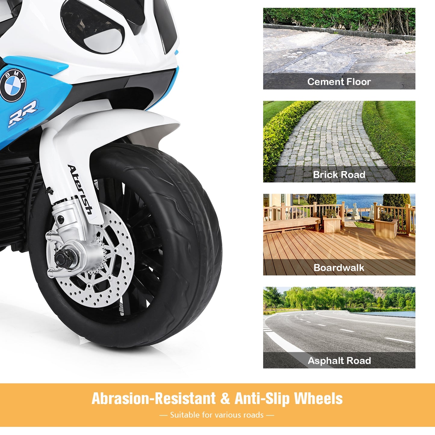 6V Kids 3 Wheel Electric Motorcycle, Blue Powered Ride On Toys at Gallery Canada