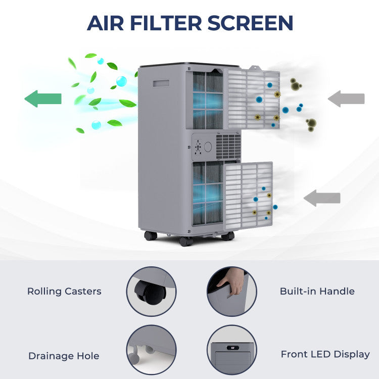 10000 BTU Portable Air Conditioner, Gray Air Conditioners at Gallery Canada