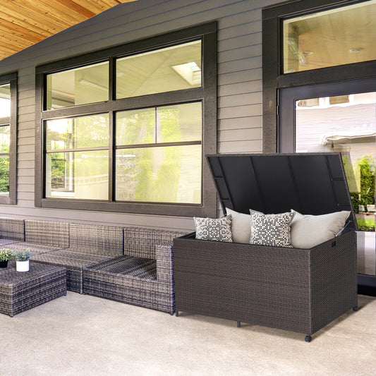 Outdoor Wicker Storage Box, 133 Gallon, Brown Sheds & Outdoor Storage Brown at Gallery Canada