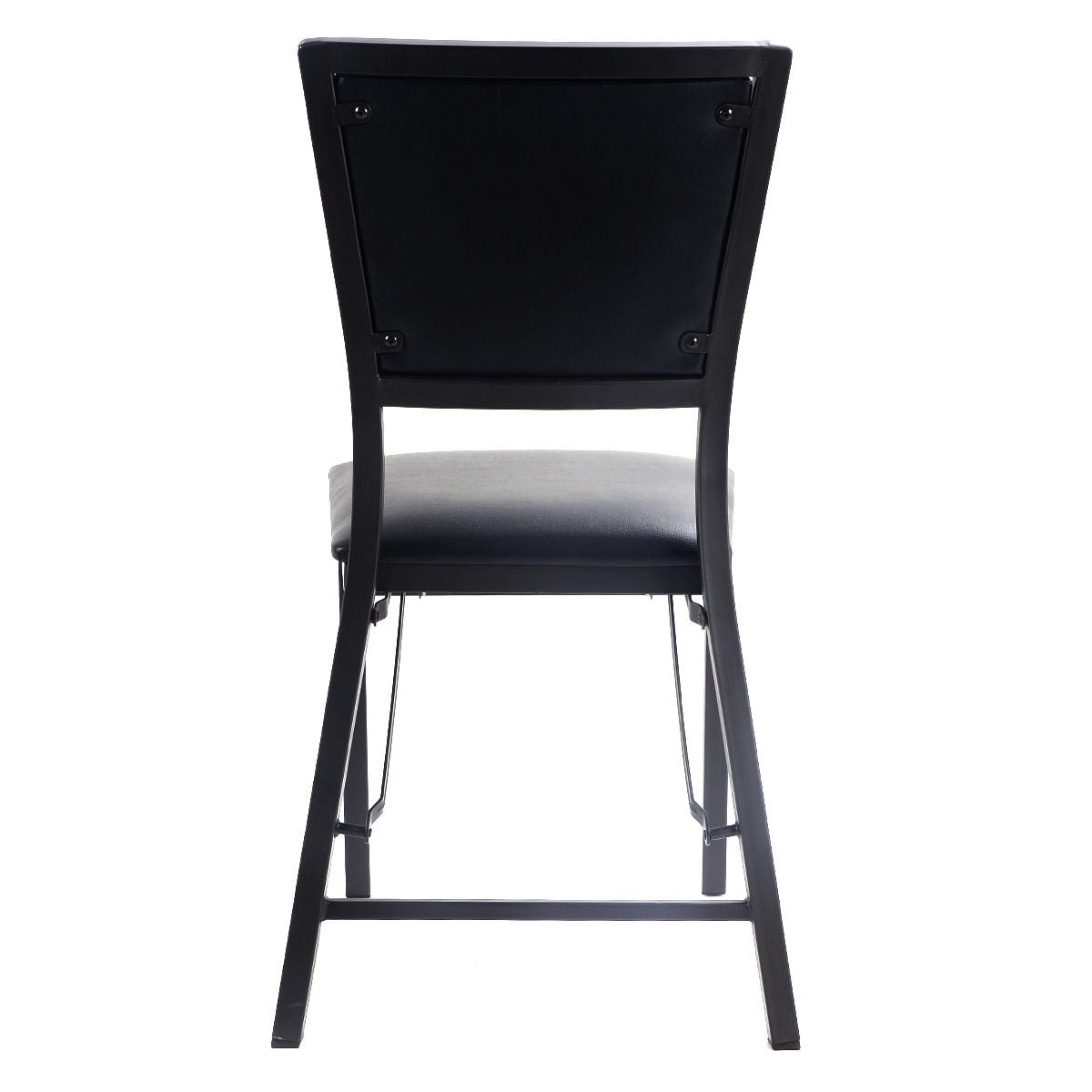 Set of 2 Metal Folding Dining Chairs, Space Saving Design, Black Dining Chairs at Gallery Canada
