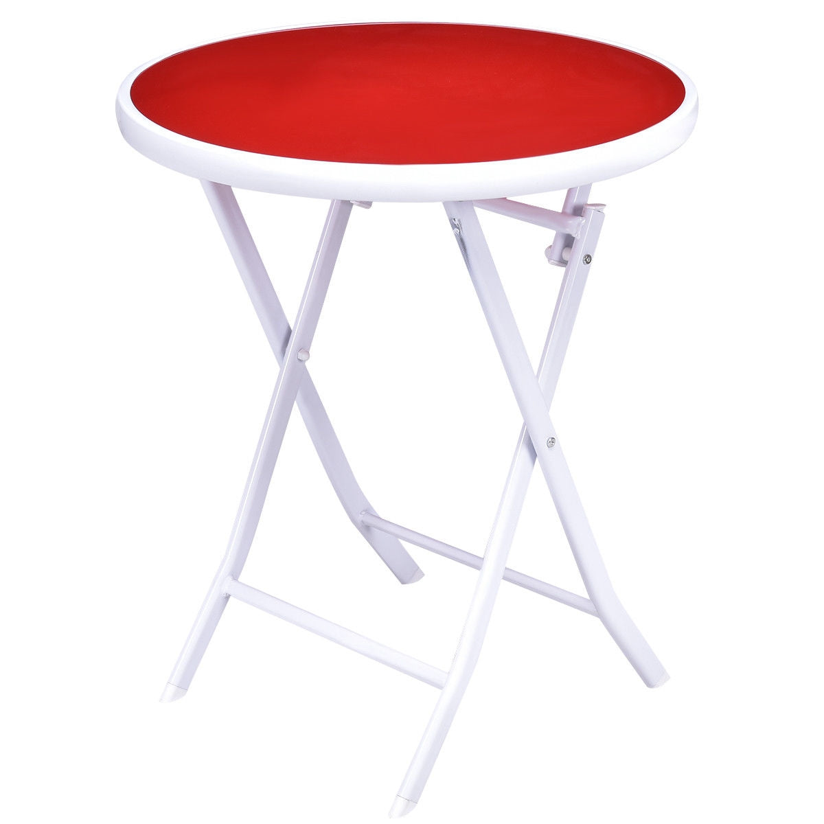 3 Piece Patio Folding Bistro Set, Red Patio Conversation Sets at Gallery Canada