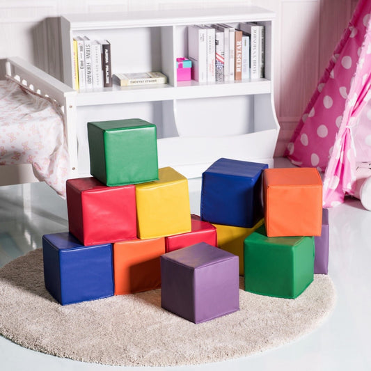 8 Inch PU Foam Big Building Blocks, 12 Pieces, Multicolor Learning Toys Multicolor at Gallery Canada