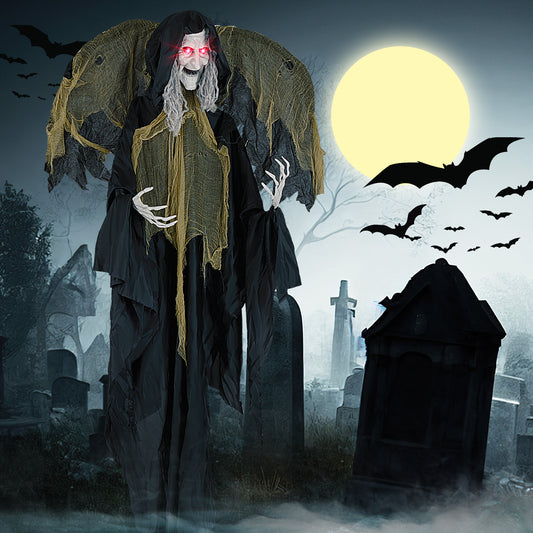 8.2 ft Halloween Standing Witch, Lighted Eyes, Automatic Wing Movement Halloween Options at Gallery Canada