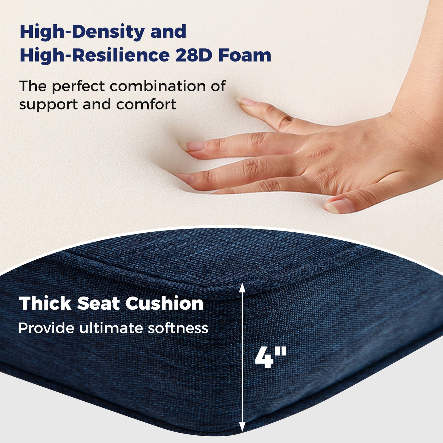 Outdoor Patio Cushion Set, 4 Piece, Removable Covers, Navy Outdoor Furniture Accessories at Gallery Canada