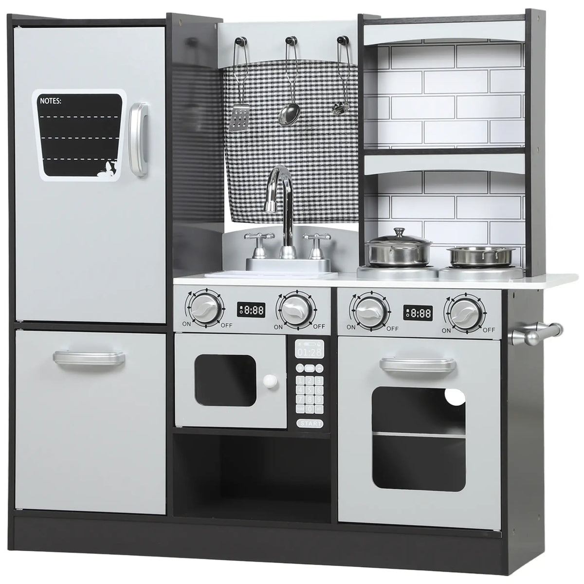 Kids Play Kitchen, Pretend Playset with Sound, Ages 3-8, Dark Brown Play Kitchen at Gallery Canada