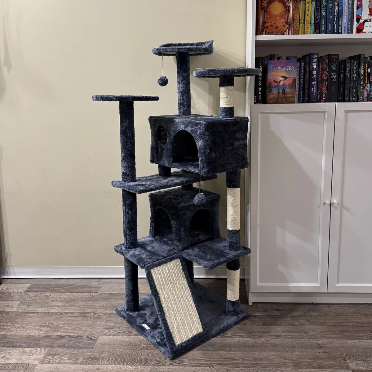 54 Cat Tree, Multi-Level Tower with Scratching Posts, Condos, Dark Grey Cat Towers at Gallery Canada