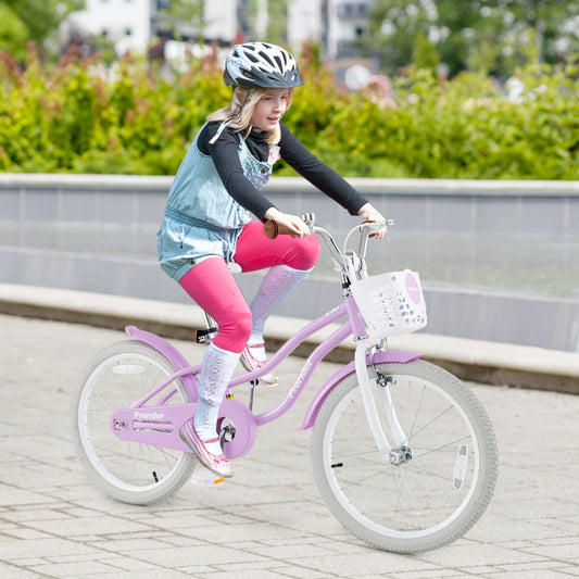 20 Inch Adjustable Kids Bike, 2 Brake System, Purple Kids Bike Purple at Gallery Canada