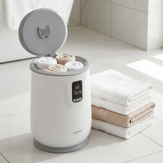 20 L Large Blanket Towel Warmer, 3 Heat Levels, White Dryers White at Gallery Canada