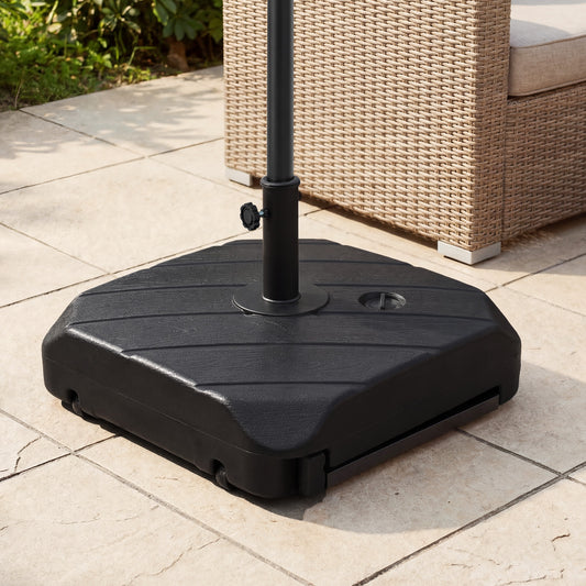 211 Lbs Fillable Patio Umbrella Base With Wheels, Telescopic Pull Rod Outdoor Umbrella Bases Options at Gallery Canada