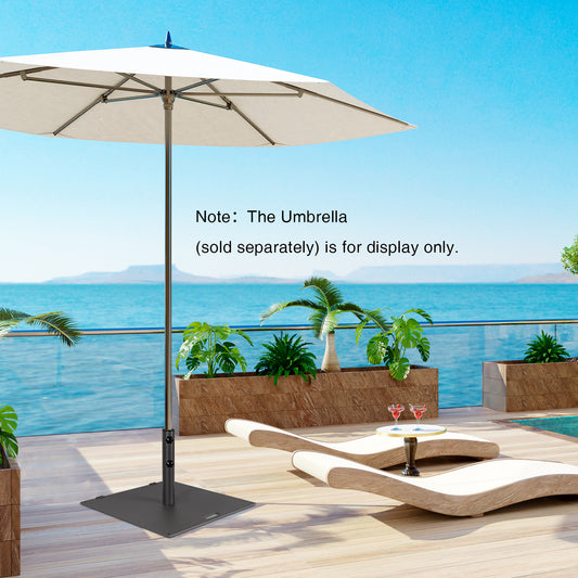 24 Inch Square Patio Umbrella Base 50 LBS Weighted, Black Outdoor Umbrella Bases Black at Gallery Canada