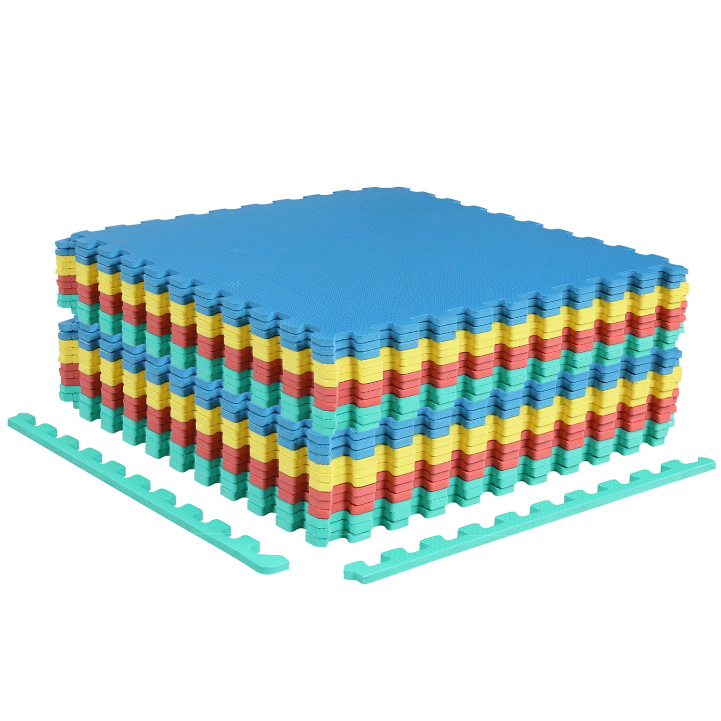 24 Pack Non-Slip Protective Interlocking EVA Foam Floor Tiles, Multicolor Decorative Fencing & Flooring at Gallery Canada