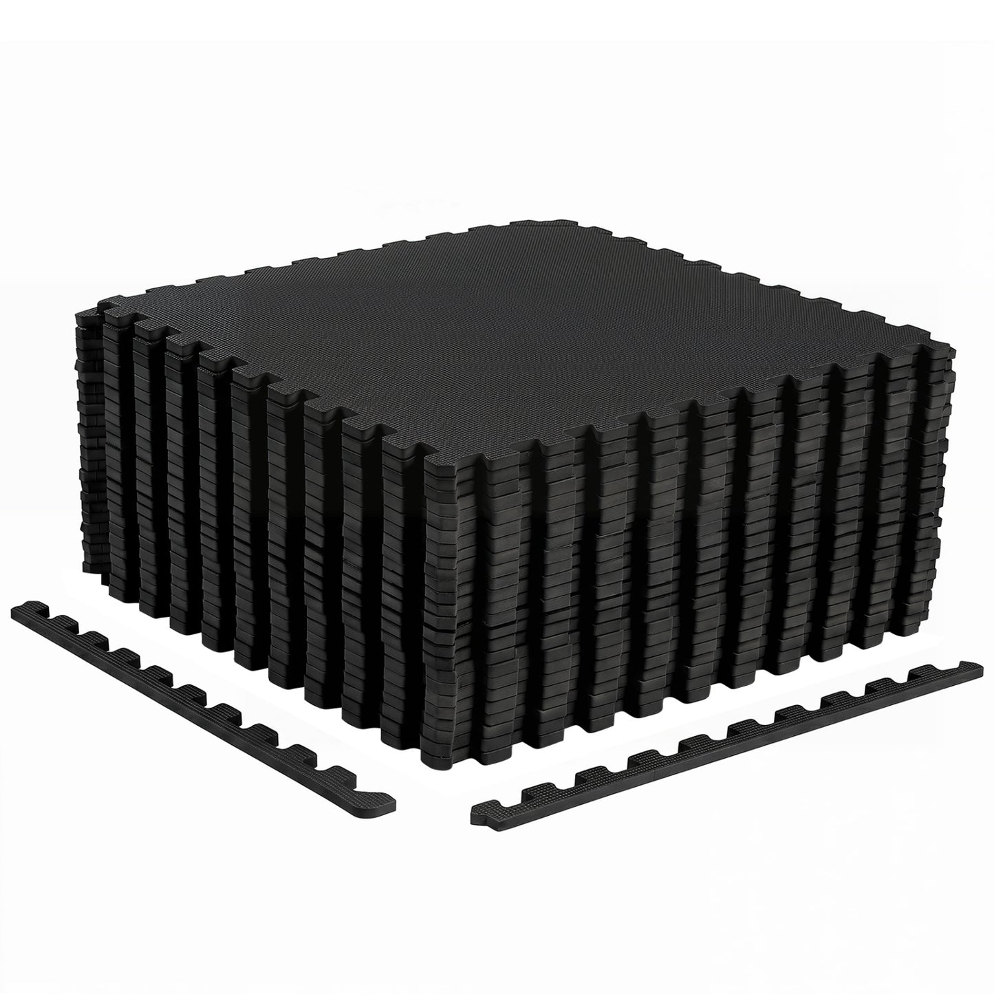 24 Pack Non-Slip Protective Interlocking EVA Foam Floor Tiles, Black Decorative Fencing & Flooring at Gallery Canada