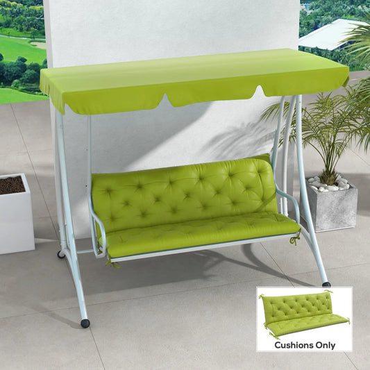 3-Seater Outdoor Bench Swing Cushions, Light Green Patio Chair Cushions Light Green at Gallery Canada