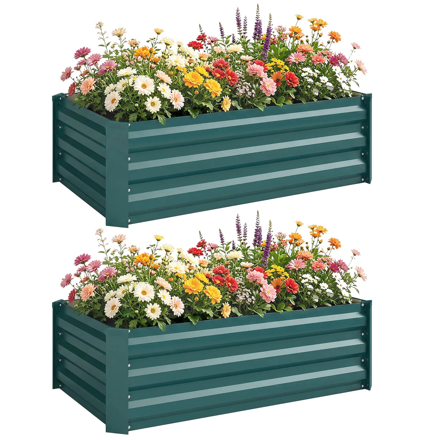 Galvanized Raised Garden Beds, Outdoor Planter Box, Green Raised Garden Beds at Gallery Canada