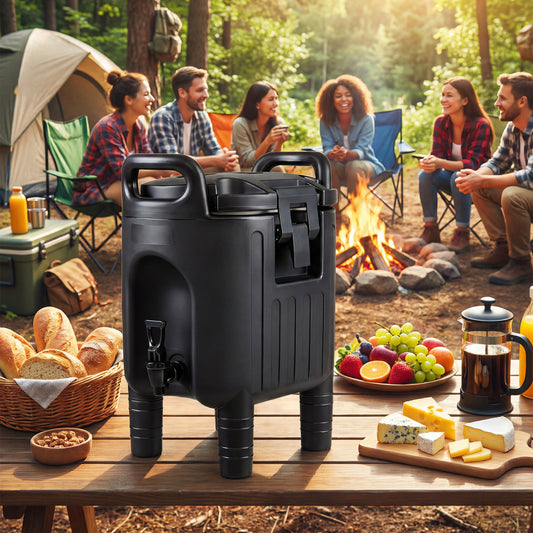 2.6 Gal Insulated Beverage Dispensers, Set of 3, Black Water Dispensers Black at Gallery Canada
