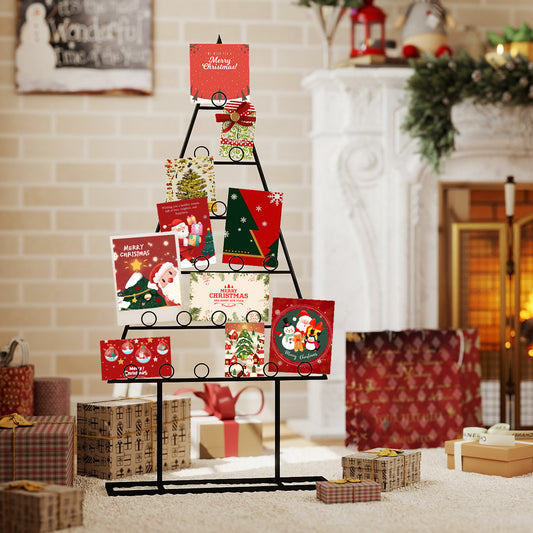 Christmas Tree Photo Holder, 36 Round Clips, Metal Hanging Rack, Black Christmas Decor & Accessories Black at Gallery Canada