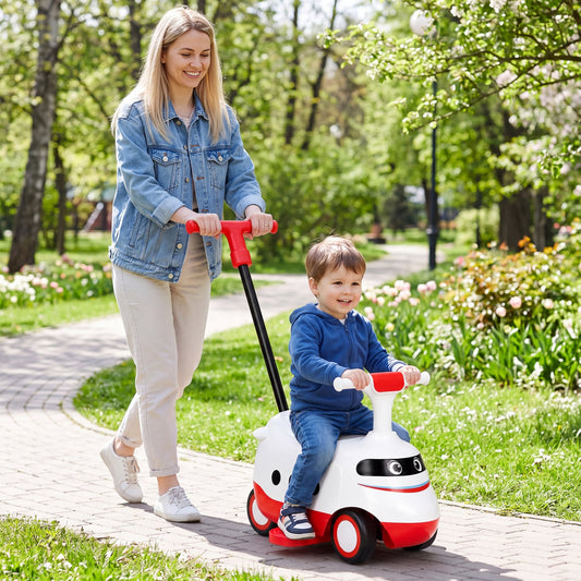 2-in-1 Ride On Push Car, Toddlers 1-3 Years, Red & White Push & Pedal Ride On Toys Red & White at Gallery Canada