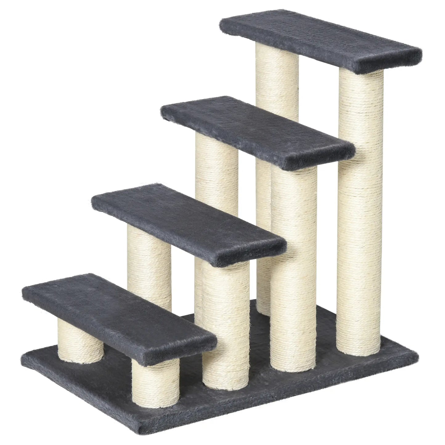 4 Tier Cat Tree, Pet Stairs, 4 Steps, Scratching Post, Dark Grey Cat Stairs at Gallery Canada