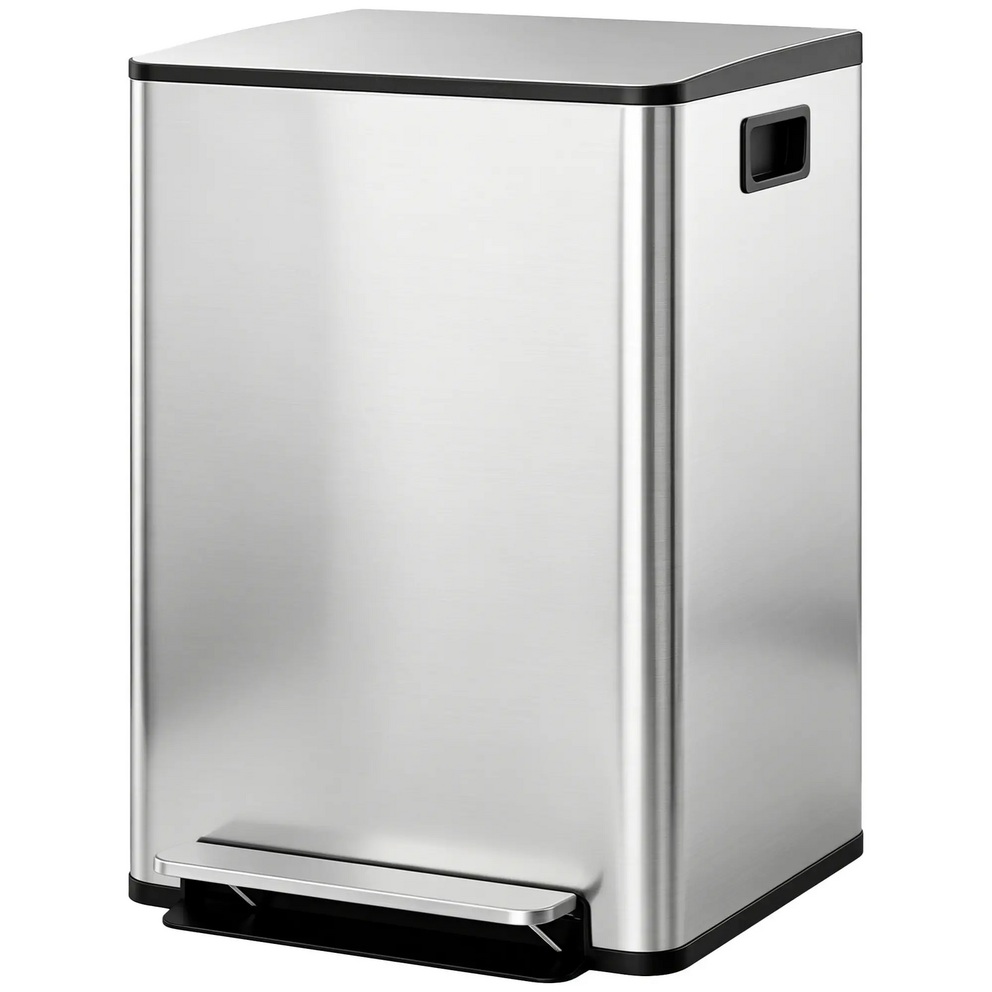 2 x 30L / 7.9 Gallon Dual Trash Can with Removable Inner Buckets and Handles for Kitchen, Office, Bathroom, Silver Household Supplies at Gallery Canada