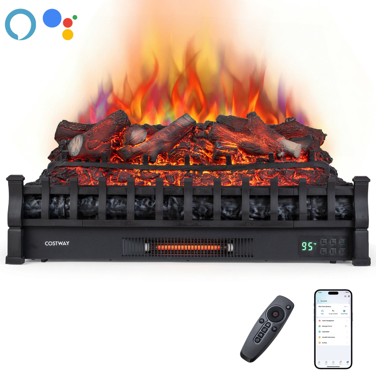30" WiFi Fireplace Insert, Remote, Black Fireplaces at Gallery Canada
