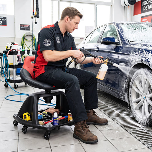 Garage Mechanic Stool Seat, 330 LBS Capacity, Red Garages Red at Gallery Canada