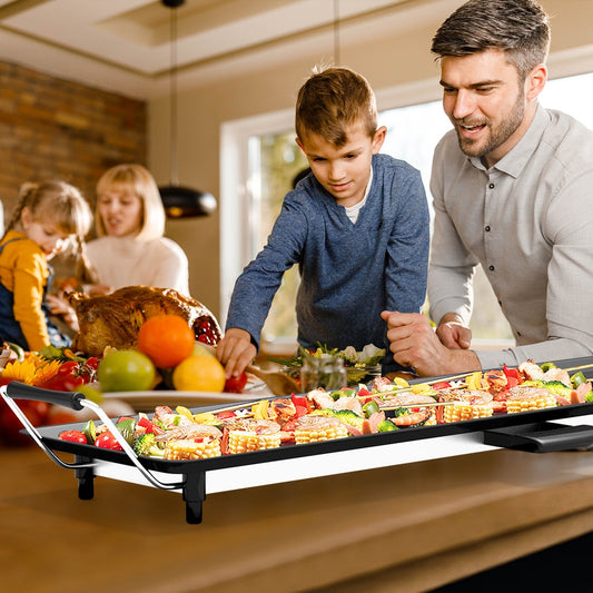 35 Inch Electric Griddle Teppanyaki Grill, Adjustable Temperature, Black Cookware & Bakeware Black at Gallery Canada