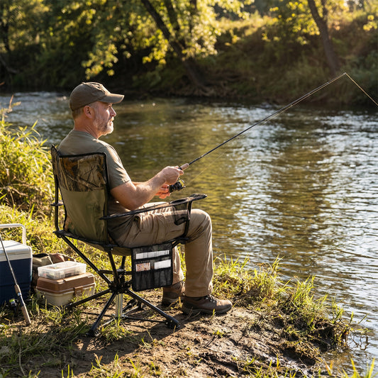 360° Swivel Hunting Chair, Foldable, Green Camping Furniture Green at Gallery Canada