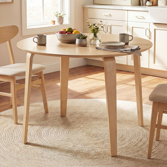 37.5" Round Dining Table, Rubber Wood Legs, Natural Dining Tables Natural at Gallery Canada