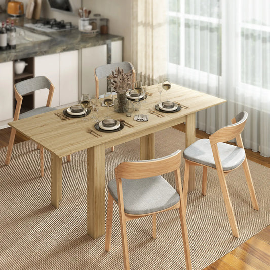 Extendable Dining Table, 55.1(70.9) x31.5 in, for 6-8, Natural Wood Dining Tables Natural at Gallery Canada