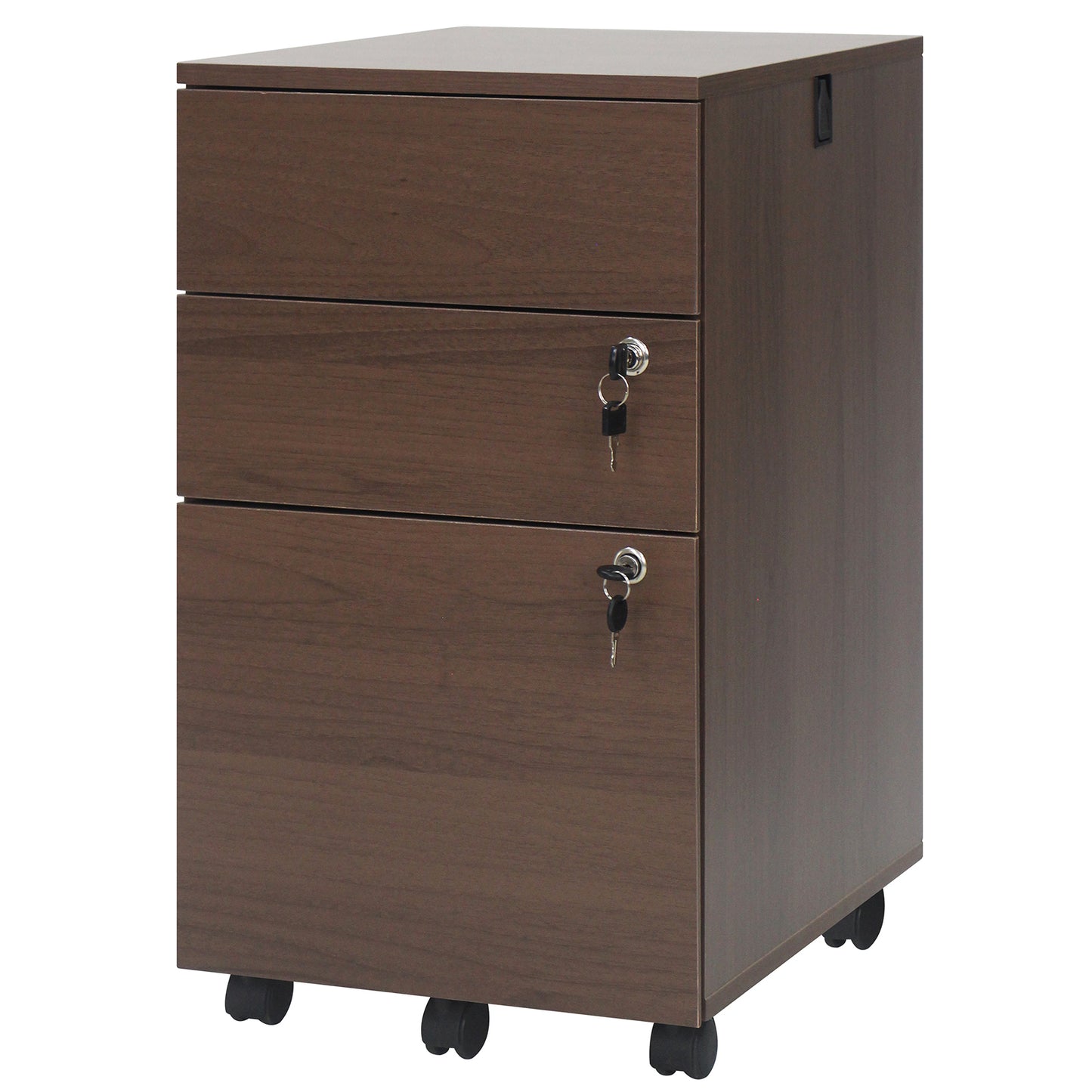 3-Drawer File Cabinet Rolling File Organizer with Lock 4 Keys for Letter Legal A4, Brown File Cabinets at Gallery Canada