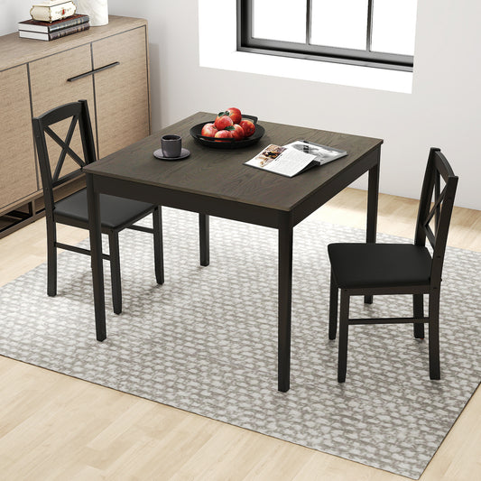 Wooden Square Dining Table Set For 2, Gray Dining Room Sets Gray at Gallery Canada