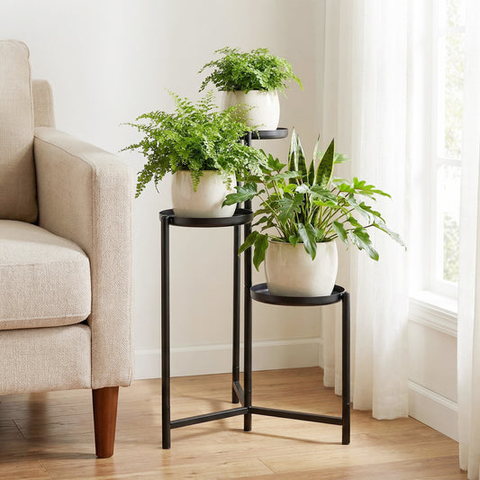 3-Tier Metal Plant Stand, Indoor Outdoor Tall Corner Flower Pot Holder Plant Stands Options at Gallery Canada