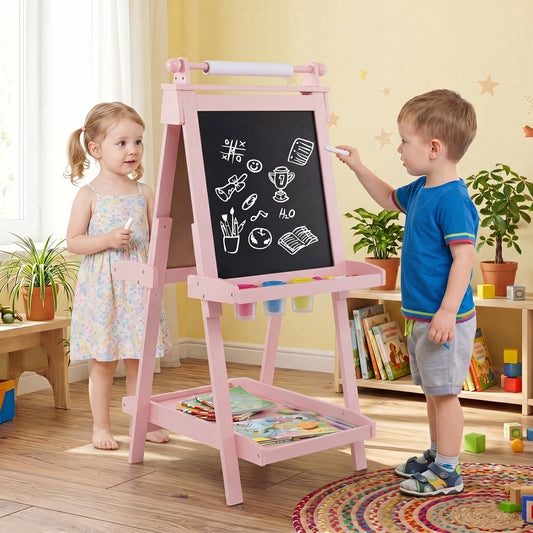 3-In-1 Double-Sided Art Easel, Pink Art Easels Pink at Gallery Canada