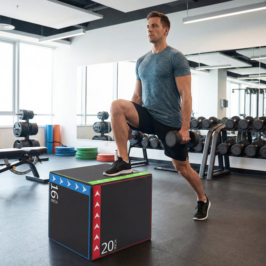 3-In-1 Plyometric Box, 16 x 20 x 24 Inches, Soft Plyo Jump Box Yoga & Gym Mats Options at Gallery Canada